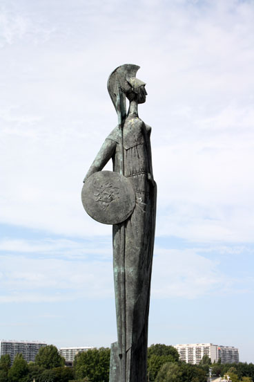 Standbeeld Minerva bij de Schelde